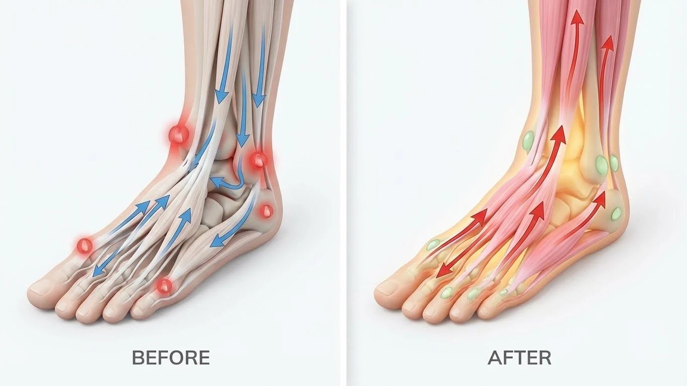 Relief from plantar fasciitis: before and after consistent massage