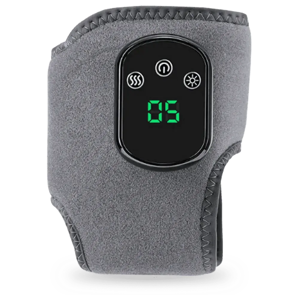 RejuvaCare FootRenew Massager Device showing heat, massage, and compression therapy